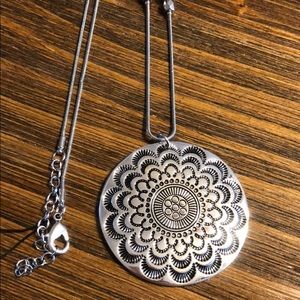 Big Round Long Disc Necklace